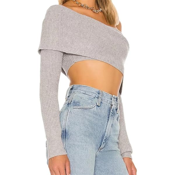 Women Double Zipper Crop Cardigan Sweater Long Sleeve
